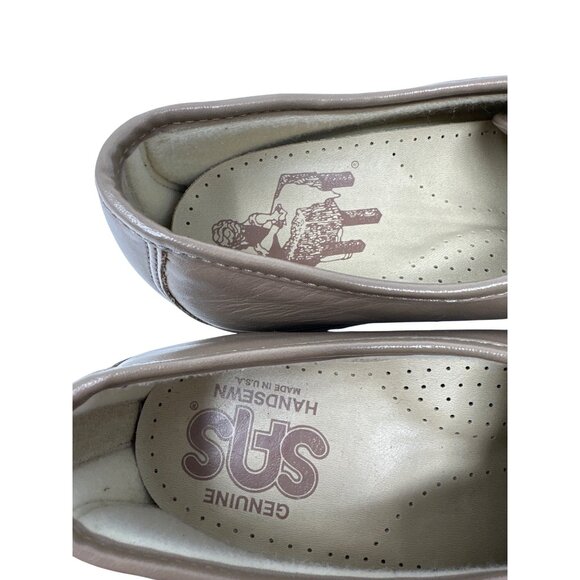 SAS Womens Leather Comfort Lace-Up Loafers Taupe Size 10M - Picture 9 of 14